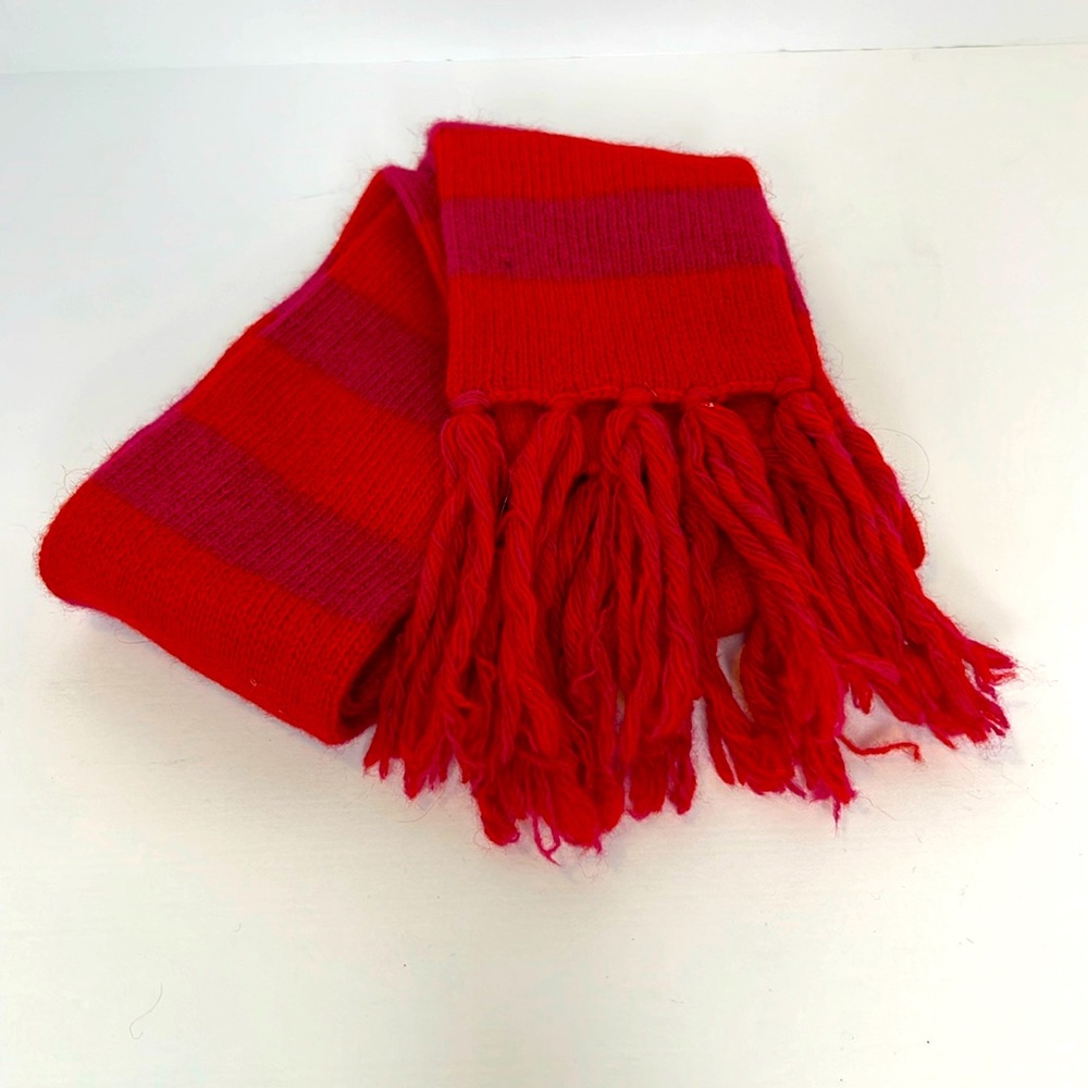 JOHN LEWIS Red and Pink Striped Child’s Scarf